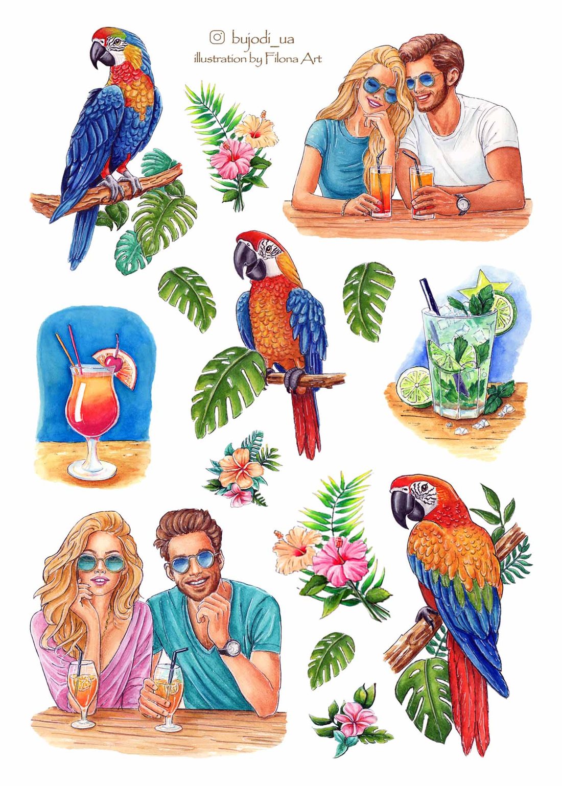 Стікерпак «Aloha»