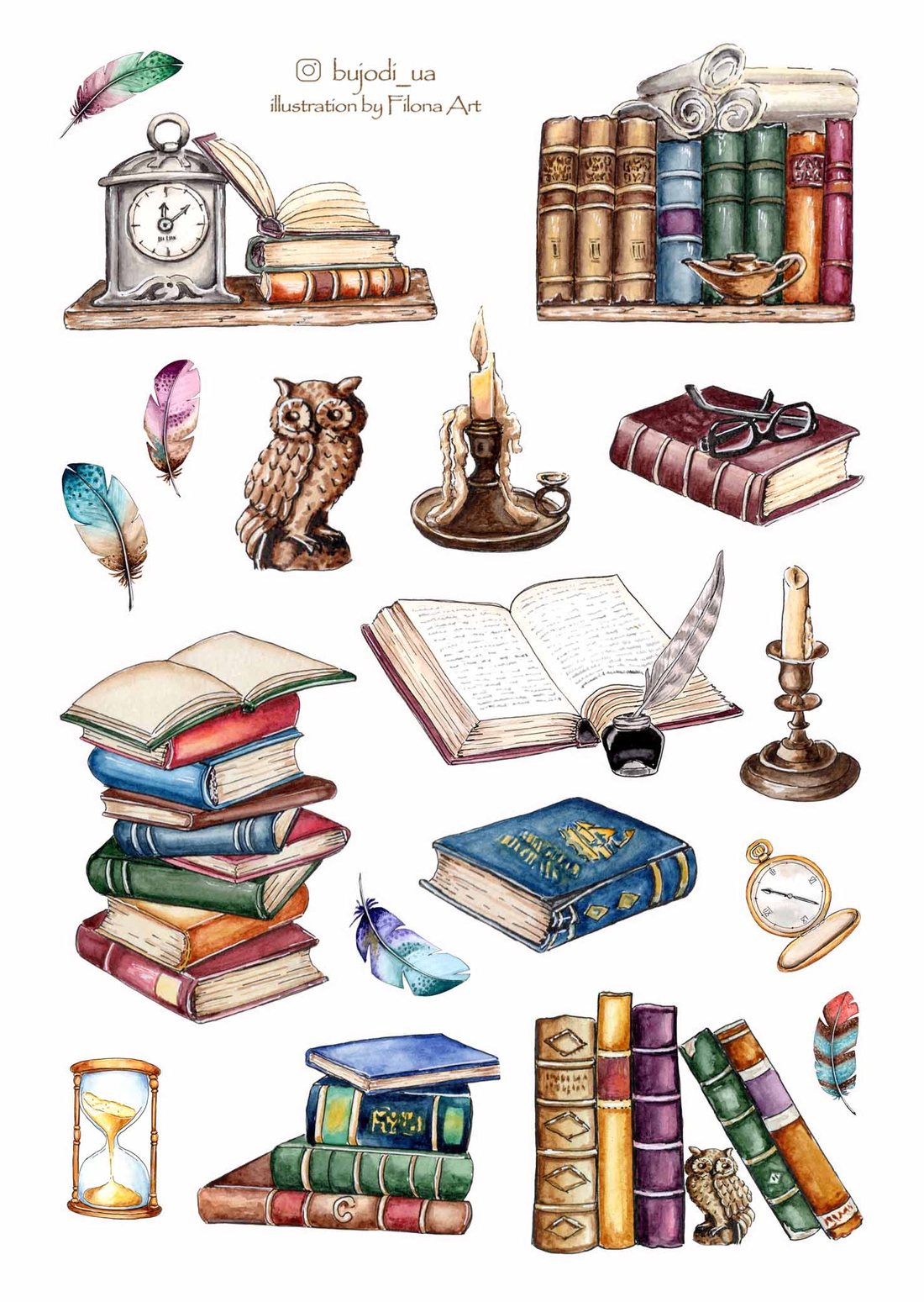 Стікерпак «Книги»