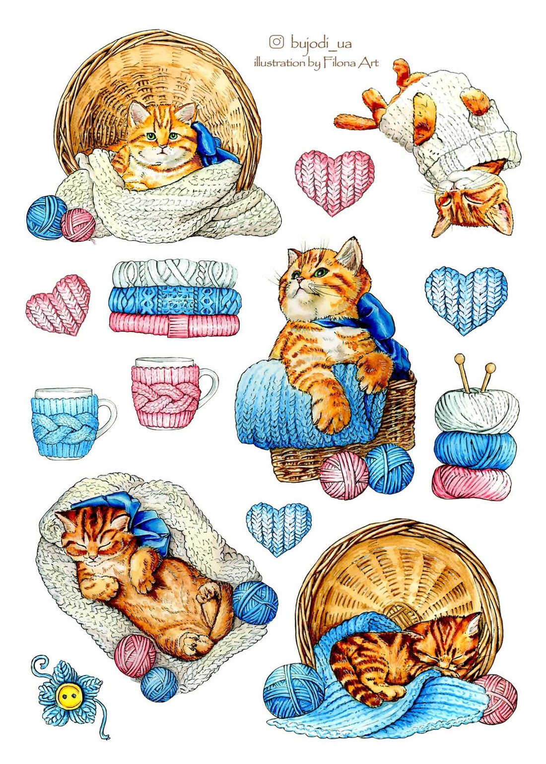 Стікерпак «Муркотливий затишок»